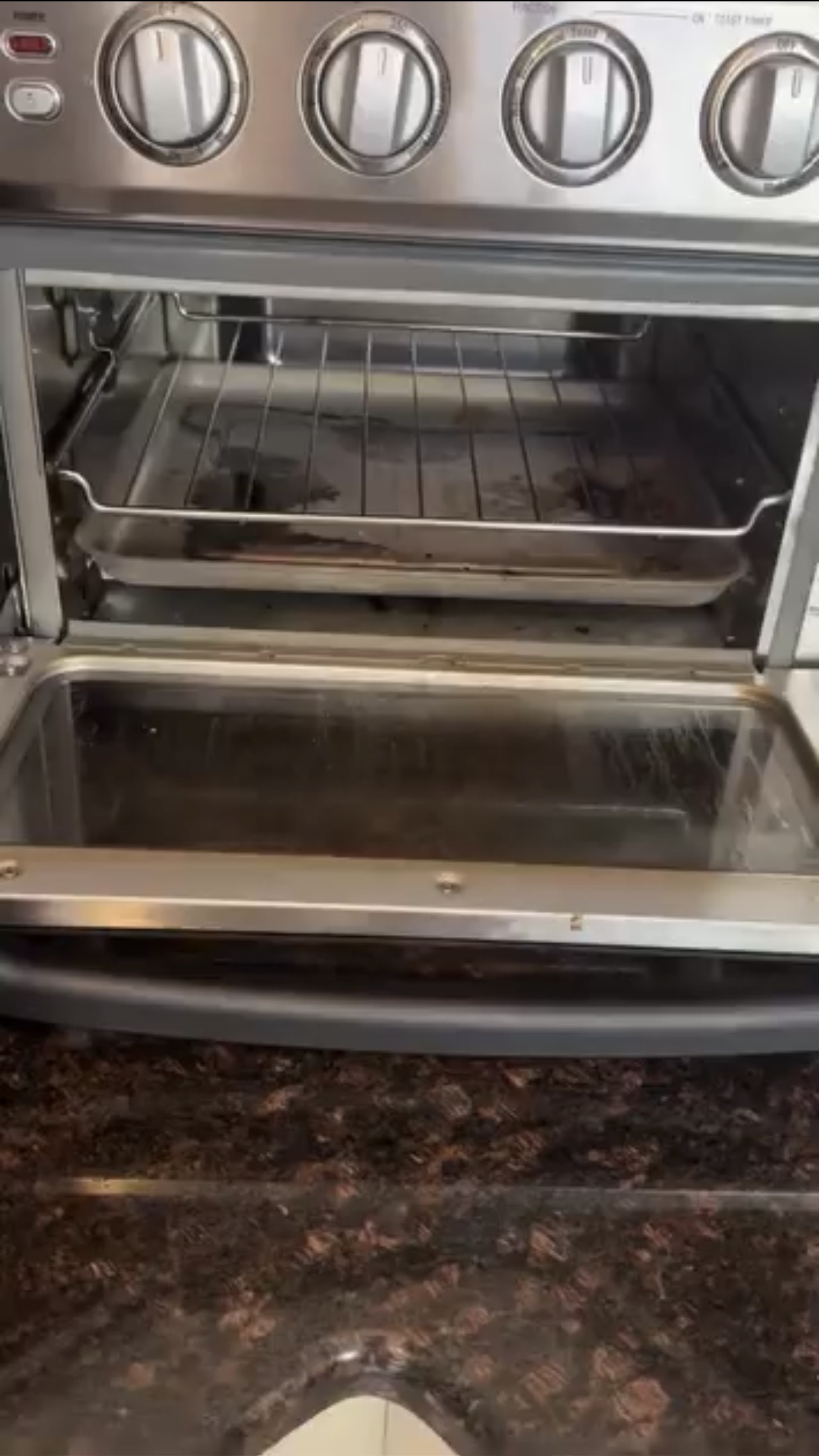 Oven before cleaning